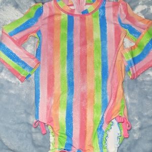 😎 Hatley Multi Striped Baby Rash Guard Swimsuit